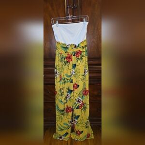 Fashion Nova Yellow Floral Jumpsuit